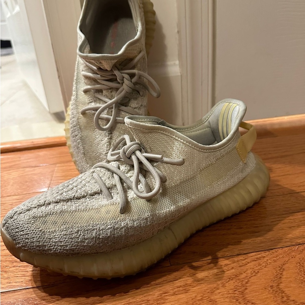 Adidas Yeezy Boost 350 V2 Sneakers - Gray and Cream